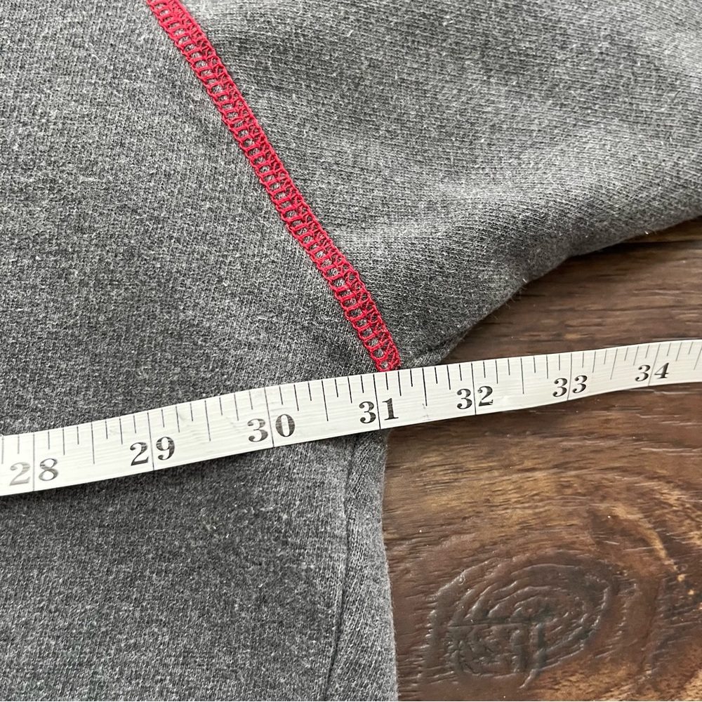 Vintage FUBU red gray rugby pullover crewneck Spellout sweatshirt 2XL hip hop - Picture 8 of 12